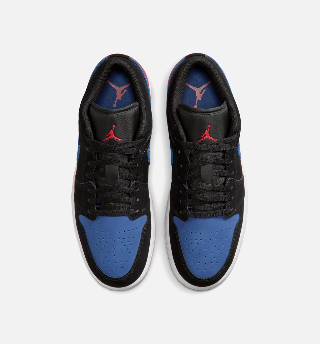 Air Jordan 1 Low Men's Lifestyle Shoes - Black/Summit White/True Blue/Varsity Red