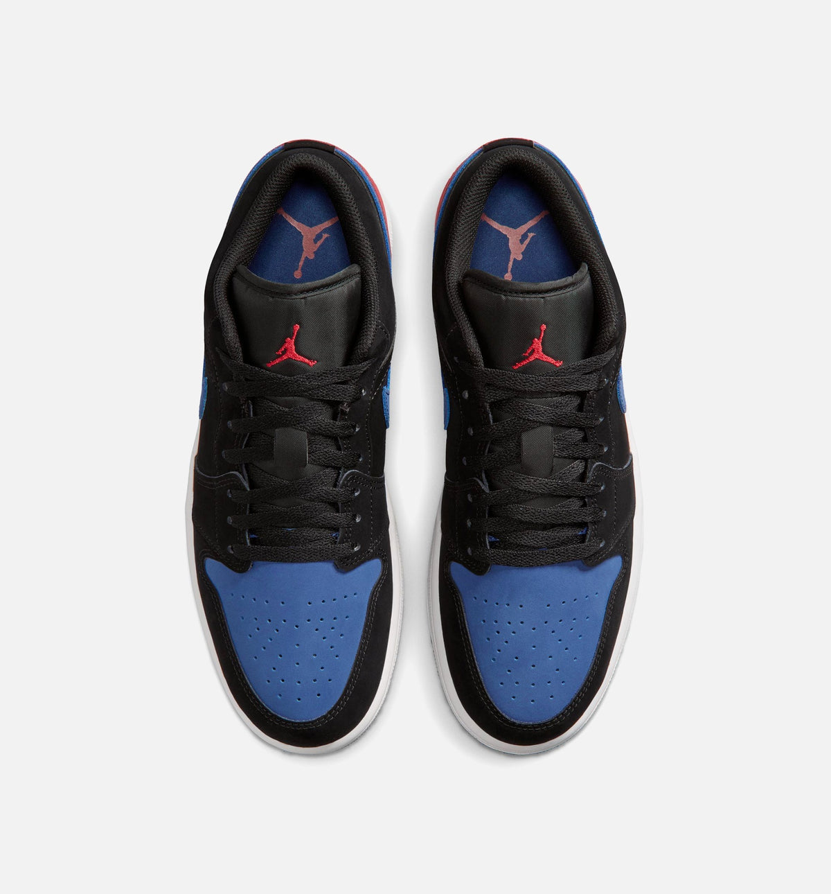 Air Jordan 1 Low Men's Lifestyle Shoes - Black/Summit White/True Blue/Varsity Red