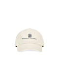 Brunello Cucinelli White Silk Baseball Cap
