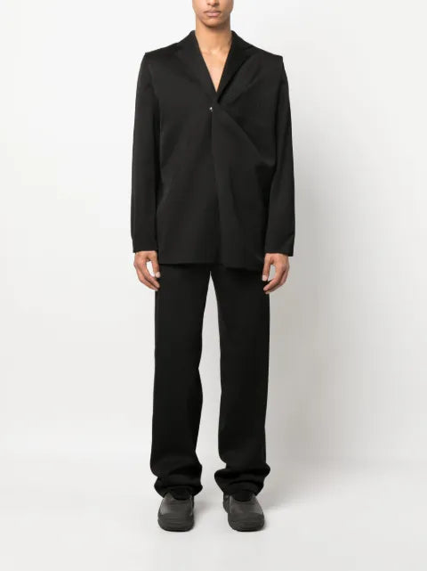 Bianca Saunders gathered single-breasted blazer