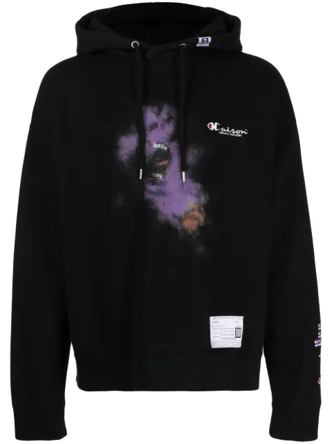 Maison MIHARA YASUHIRO embroidered-logo long-sleeve hoodie