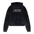 Black Cracked Dye Core Logo Hoodie