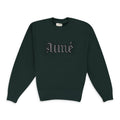 Green Houndstooth Applique Crewneck Sweatshirt