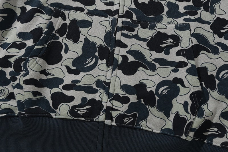 BAPE Camo Shark Hoodie - Grey Blue & Khaki