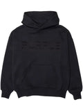 Purple Brand logo-embossed fleece hoodie