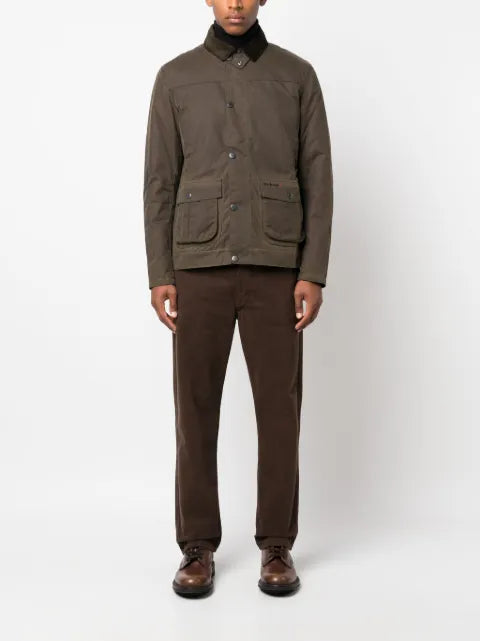 Barbour Brunden Wax corduroy-collar jacket