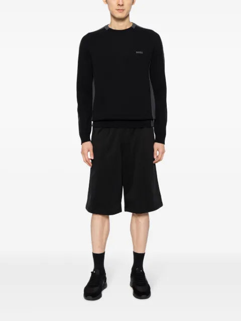 BOSS Rinos colour-block jumper