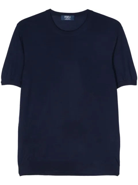 Fedeli virgin wool fine-knit jumper