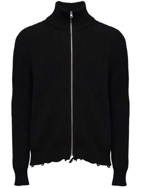 MM6 Maison Margiela ribbed knit sportsjacket