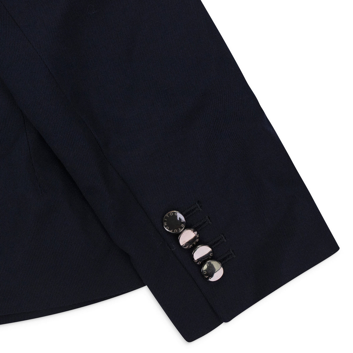 NAVY DRAPED BLAZER