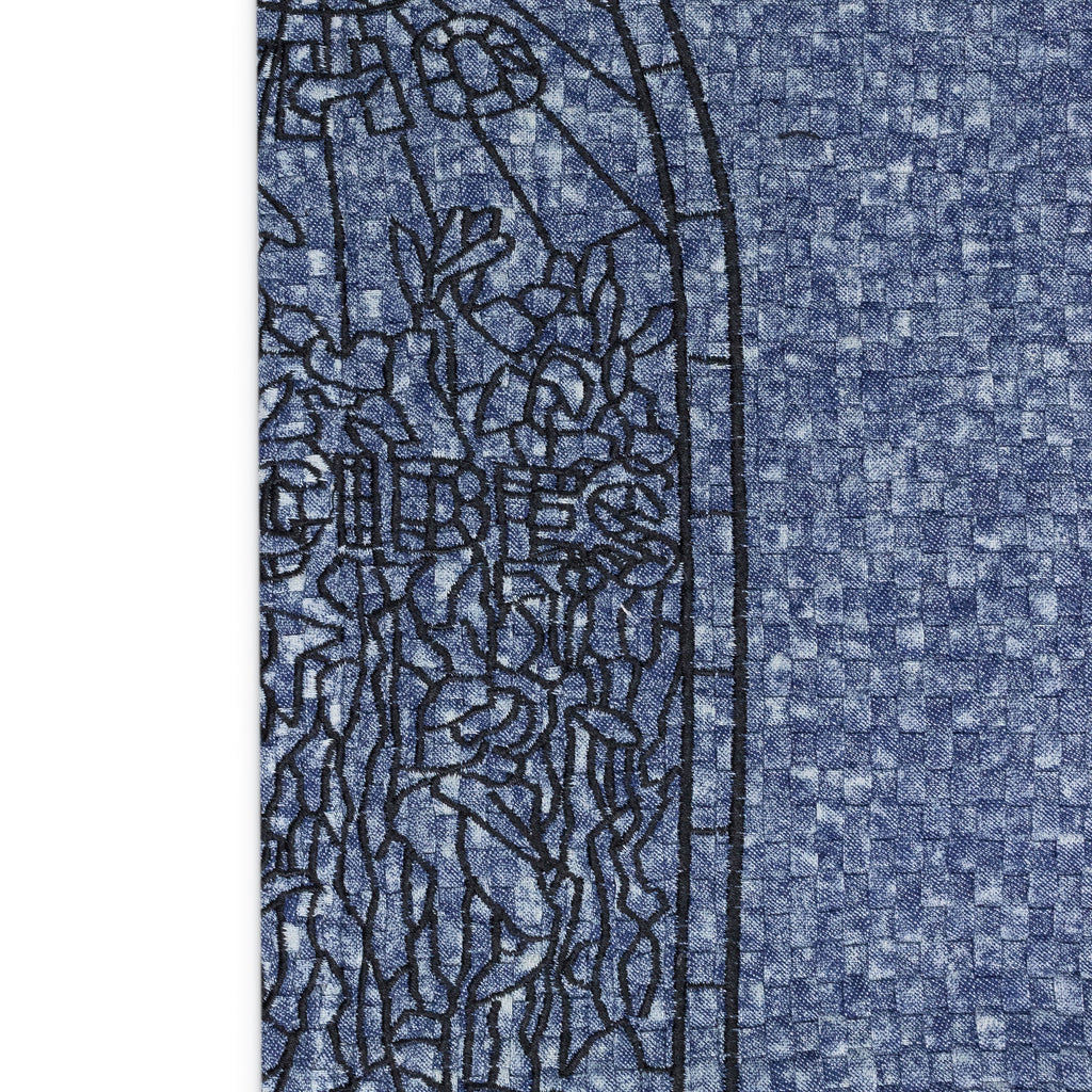 INDIGO WOVEN TRUCKER TROUSERS