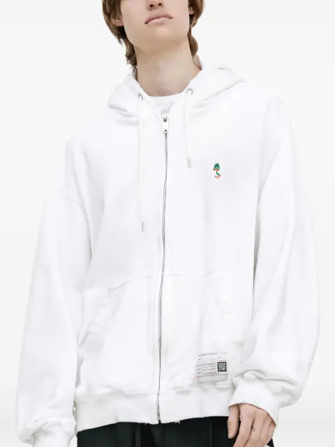 Maison MIHARA YASUHIRO embroidered zip-up hoodie