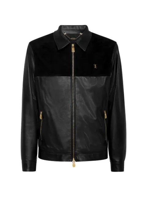 Billionaire leather bomber jacket