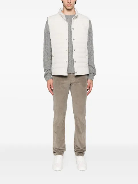 Brunello Cucinelli bonded taffeta lightweight down vest