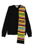 Comme Des Garçons Shirt panelled shirt-detail sweater