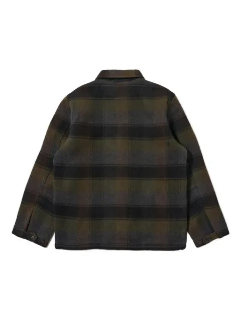Universal Works button-fastening checked jacket