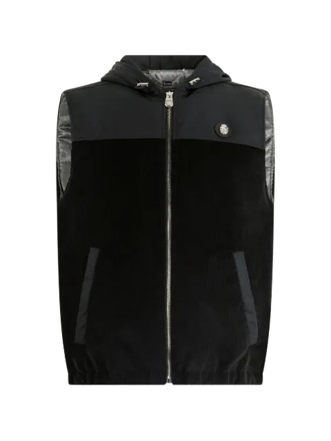 Billionaire hooded corduroy gilet