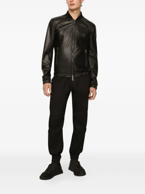 Dolce & Gabbana leather jacket with branded tag