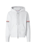 Thom Browne loopback jersey armband relaxed zip-up hoodie