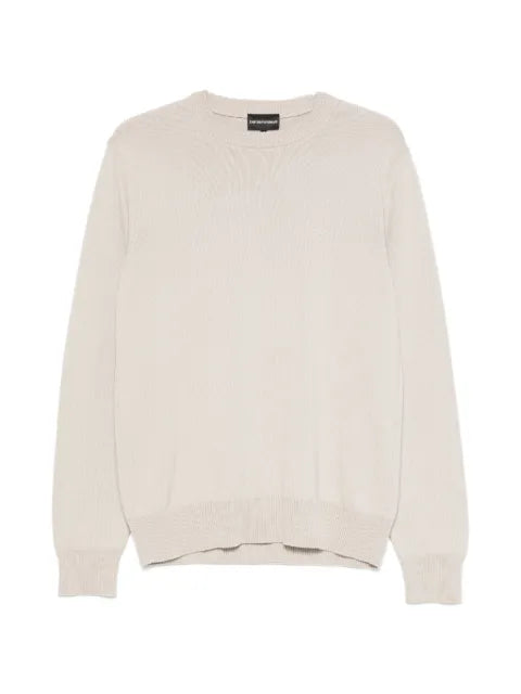 Emporio Armani logo-embroidered crew-neck sweater