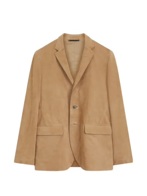 BOSS suede blazer with AMF stitching