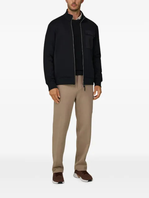 Boggi Milano full-zip sweatshirt in cotton blend Scuba B Tech