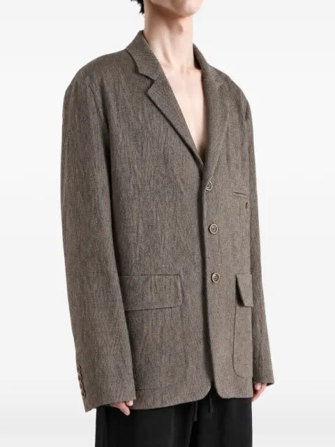Uma Wang chevron-pattern notch-lapels jacket