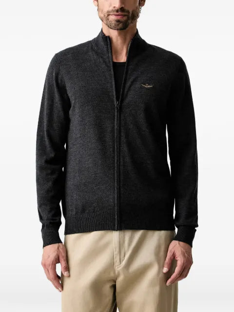 Aeronautica Militare logo-embroidered cardigan