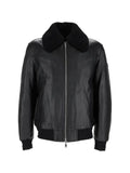 Moose Knuckles shearling-collar leather jacket