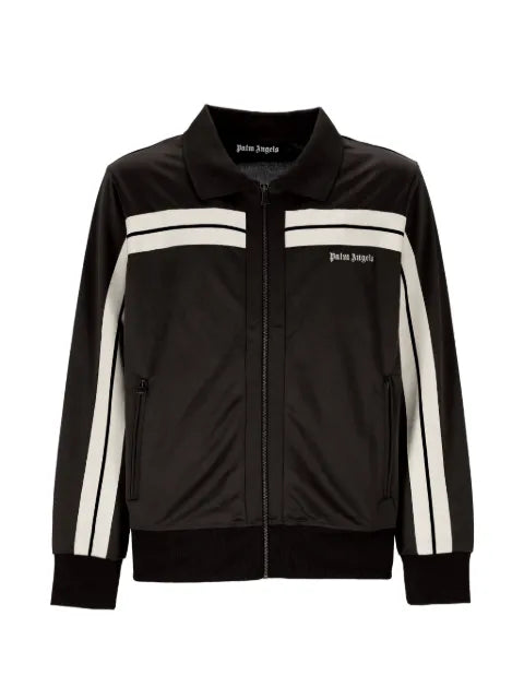 Palm Angels stripe-detail logo-print sweatshirt