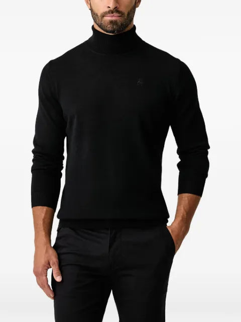 Karl Lagerfeld roll-neck embroidered-logo sweater