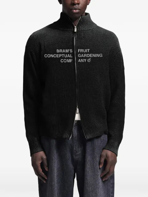 Bram’s Fruit ribbed-knit zip-up cardigan