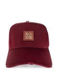 DSQUARED2 logo-plaque distressed baseball cap