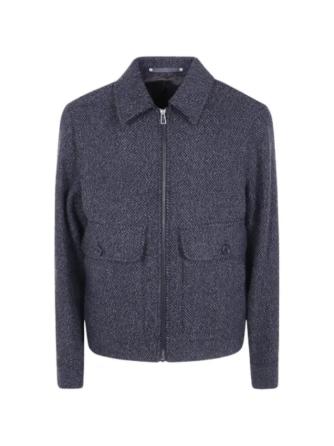 Paul Smith herringbone-pattern zip-up jacket