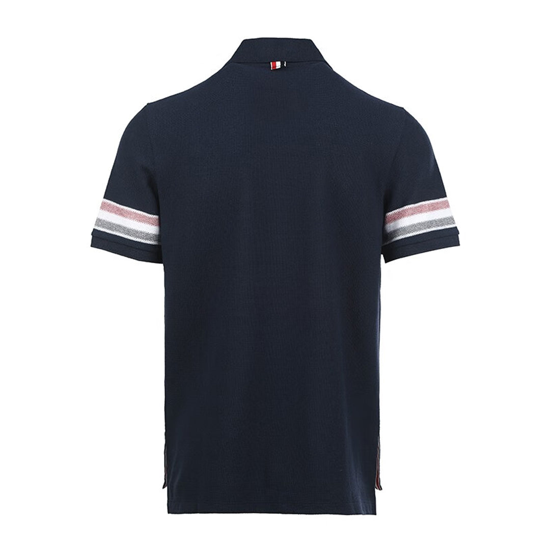 Men's Casual Polo Shirt — Blue & White | Thom Browne
