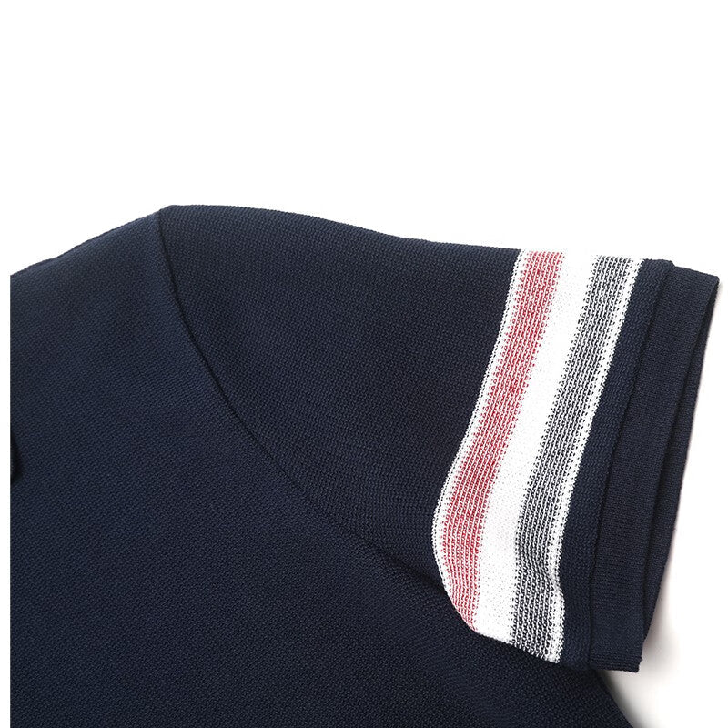 Men's Casual Polo Shirt — Blue & White | Thom Browne