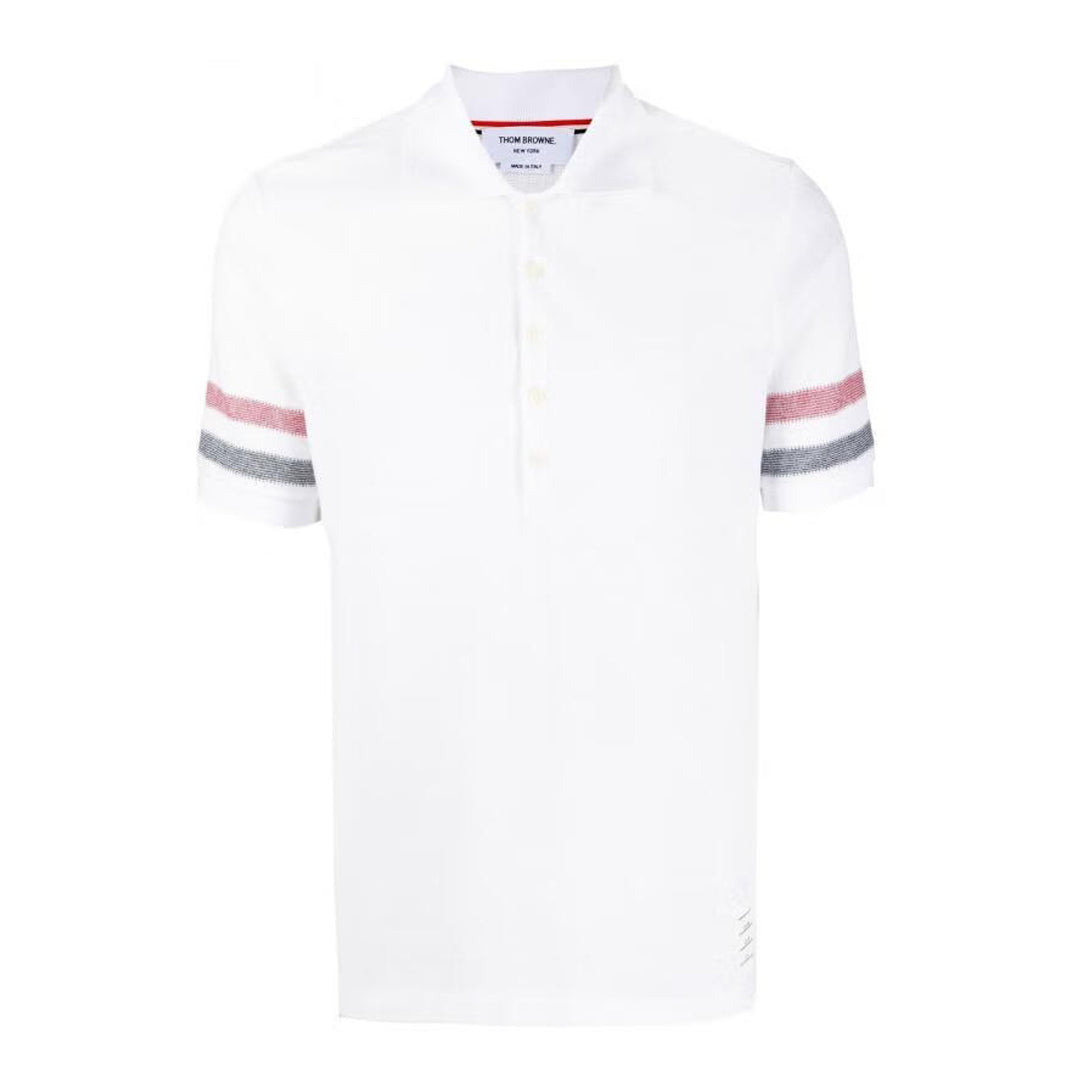 Men's Casual Polo Shirt — Blue & White | Thom Browne