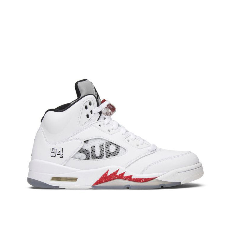 Supreme x Retro 5 White