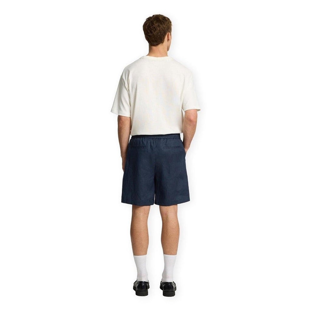 Selected Loose-Wyatt Linen Bermuda Shorts: Outer Space