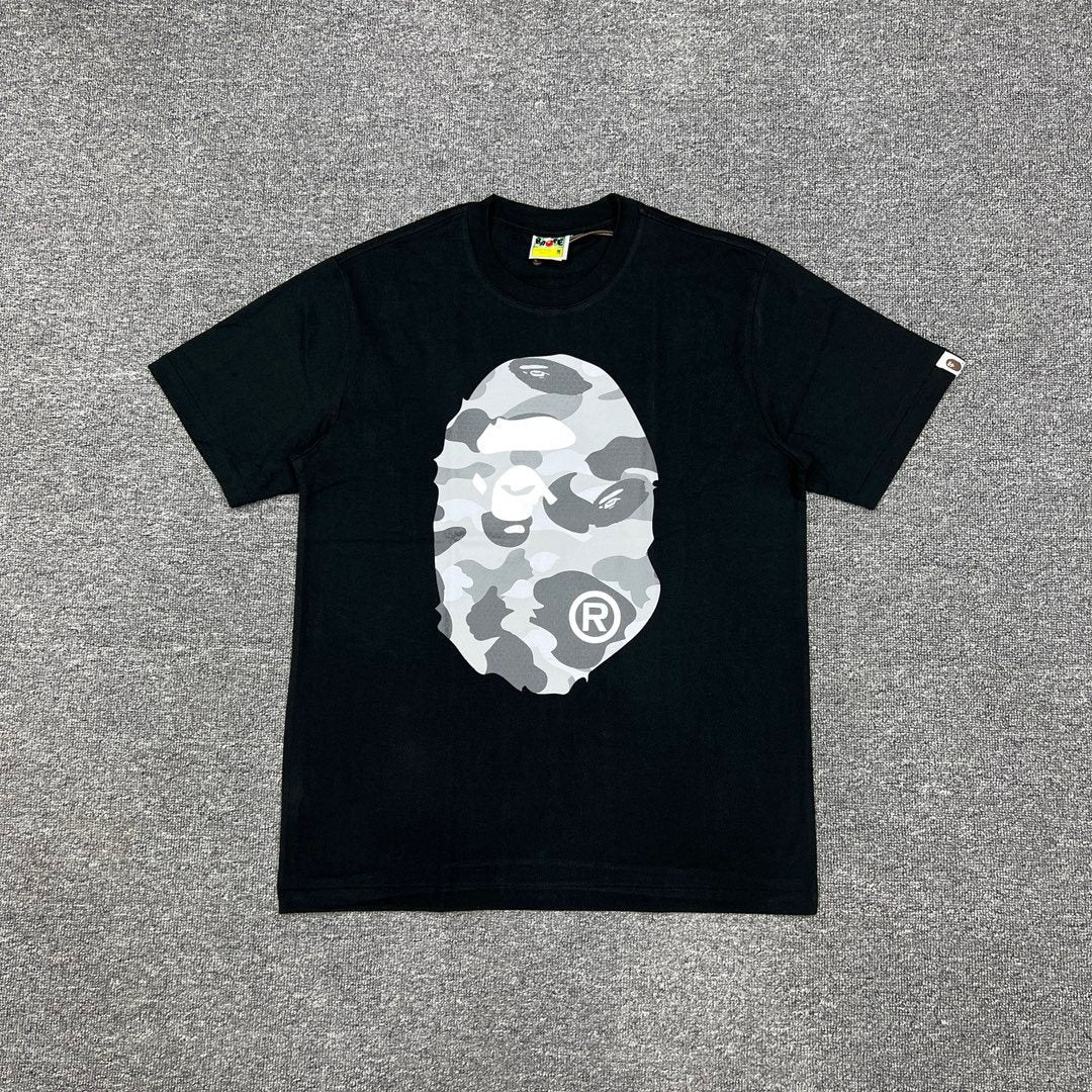 BAPE Grey Camo Ape Head Graphic T-Shirt
