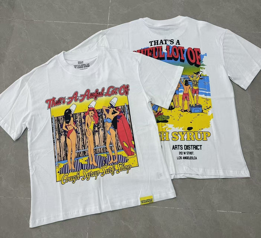 THAT'S A AWFUL LOT OF COUGH SYRUP Surf Graphic Short-Sleeve T-Shirt