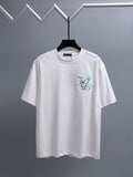 Louis Vuitton*LV White Embroidered Graphic T-Shirt