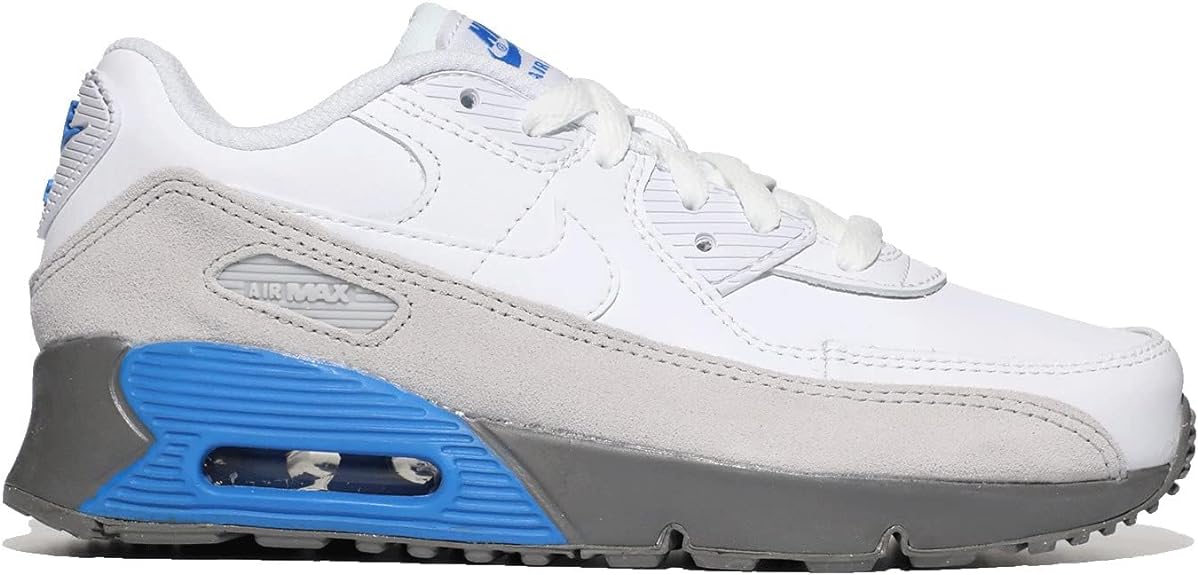 Little Kid's Nike Air Max 90 LTR White/White-Grey Fog (CD6867 118)