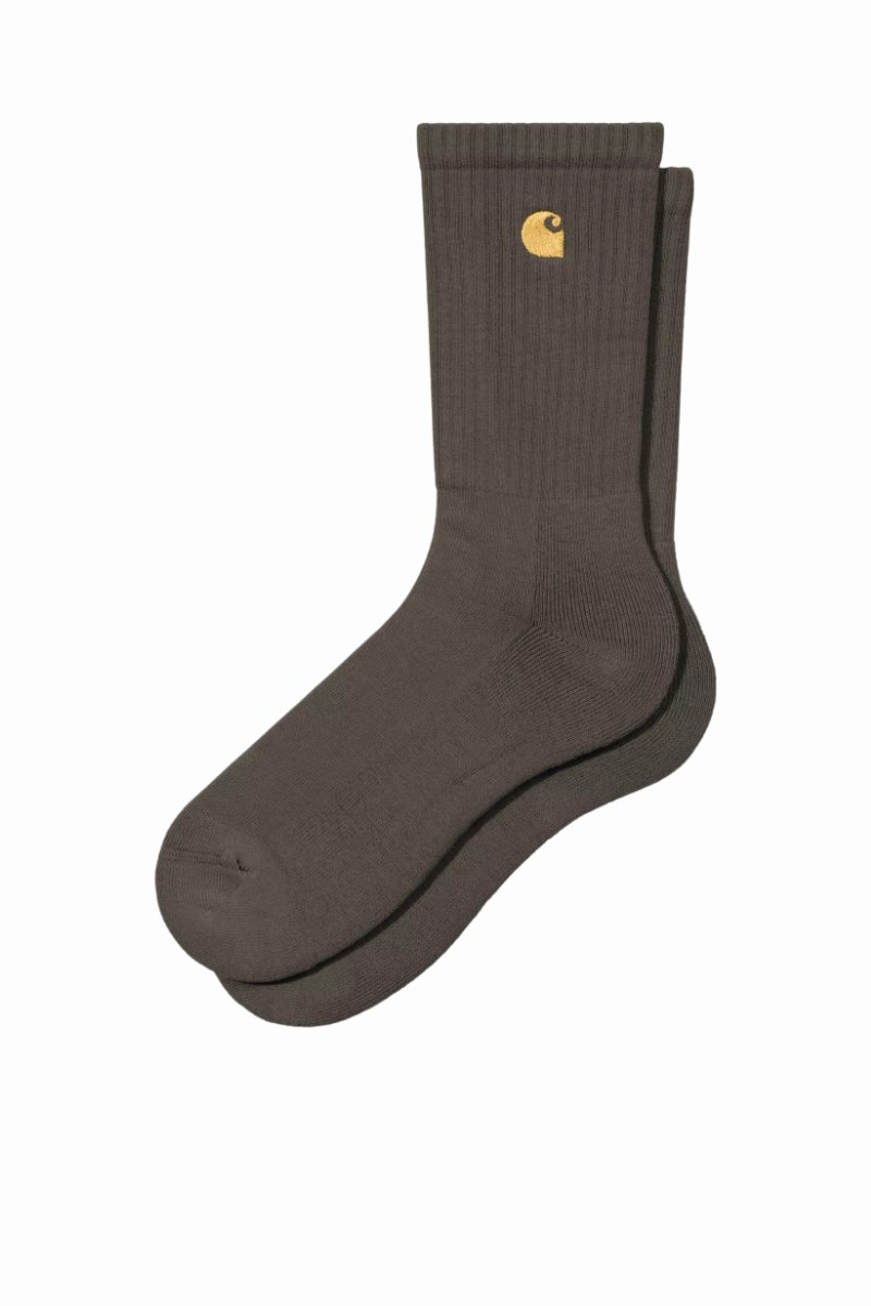 CARHARTT WIP CHASE SOCKS Shungite / Gold