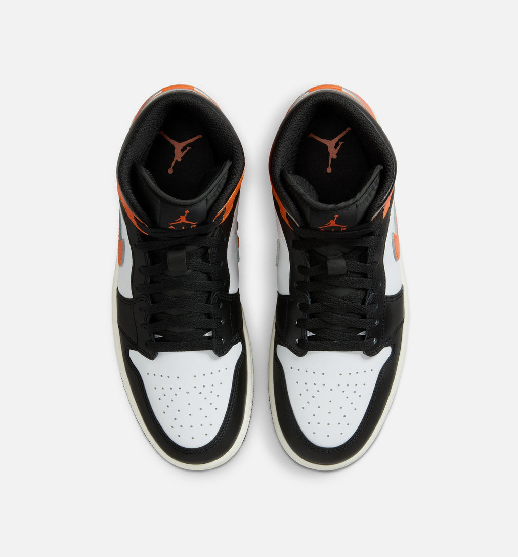 Air Jordan 1 Mid Men's Sneakers | Starfish/White/Sail/Black