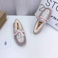 Dusty Pink Chanel-Style Driving Loafers — Sophisticated & Chic | New Arrival | In Stock