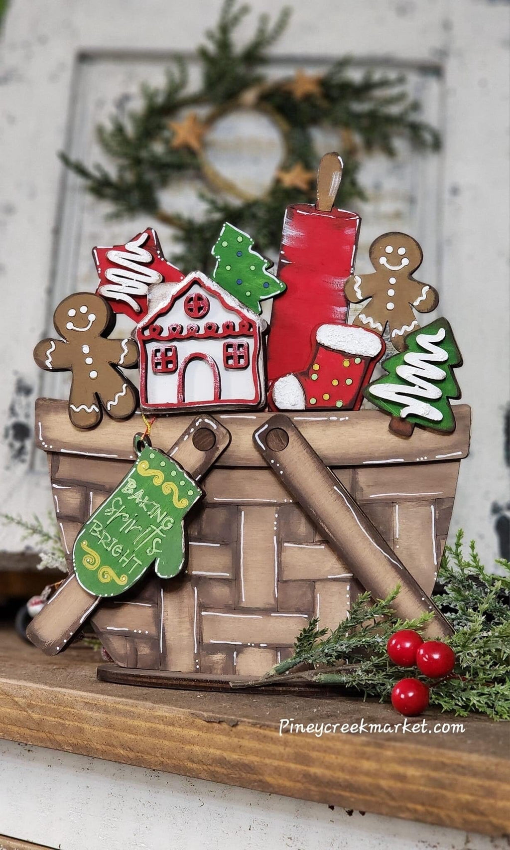Christmas Cookies For The Flower Basket Interchangeable File SVG, Holiday, Christmas Tiered Tray, Glowforge, LuckyHeartDesignsCo