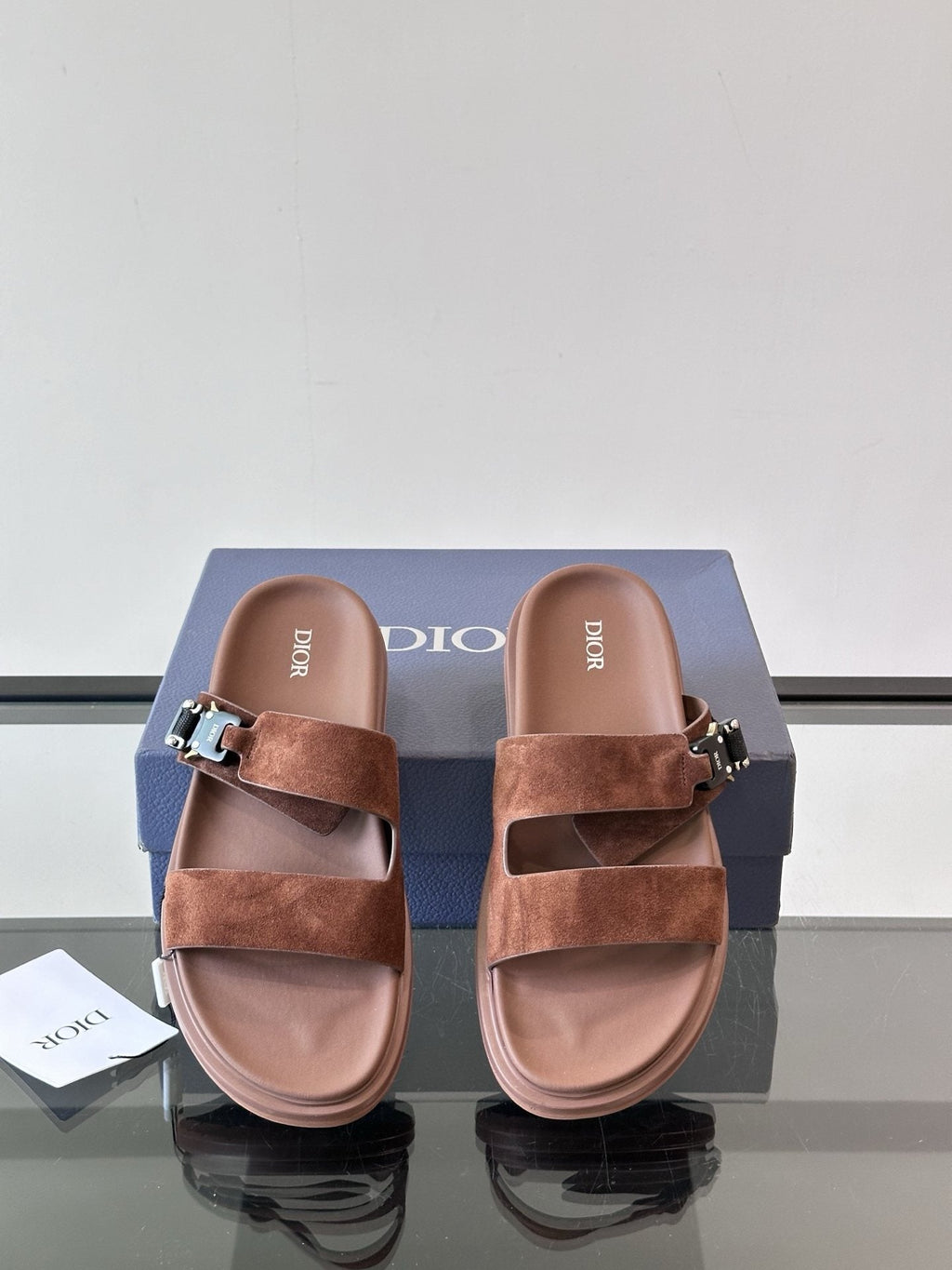 Dior Men's Two-Strap Slide Sandals