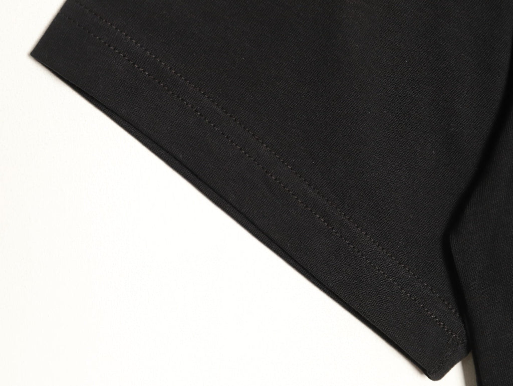 Prada Tonal Outlined Lettering T-Shirt - Black