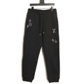 Louis Vuitton Sketch-Style Monogram Drawstring Trousers - Black